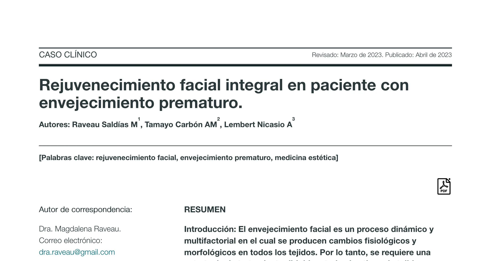 EIMEC BLOG eimec scientific articulo Rejuvenecimiento facial integral en paciente con envejecimiento prematuro