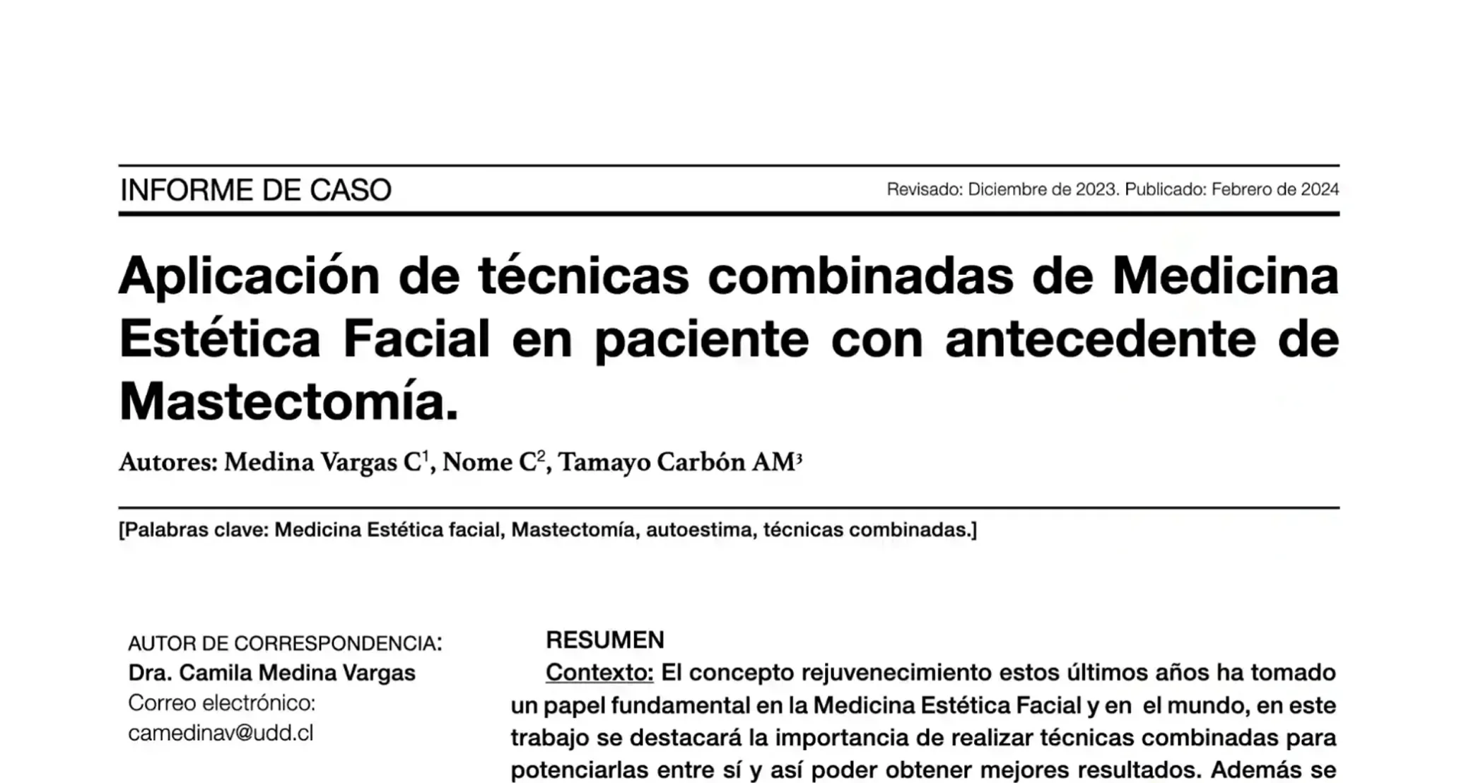 EIMEC BLOG tecnicas combinadas eimec scientific articulo cientifico medicina estetica